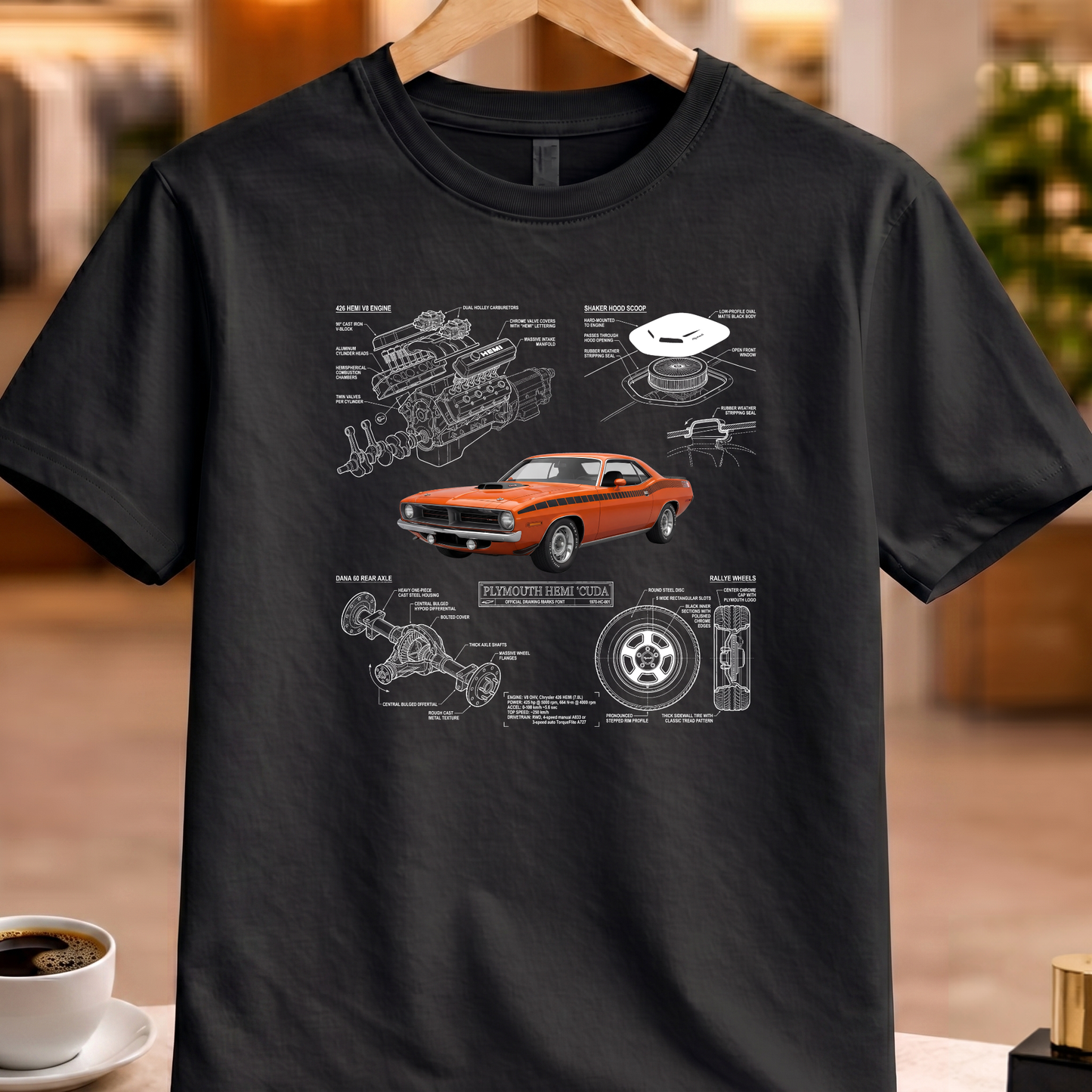 PLYMOUTH HEMI  CUDA T-SHIRT