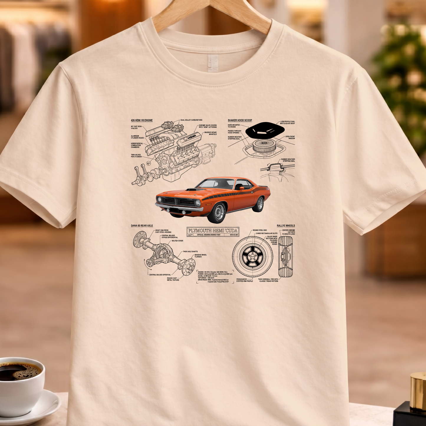 PLYMOUTH HEMI  CUDA T-SHIRT