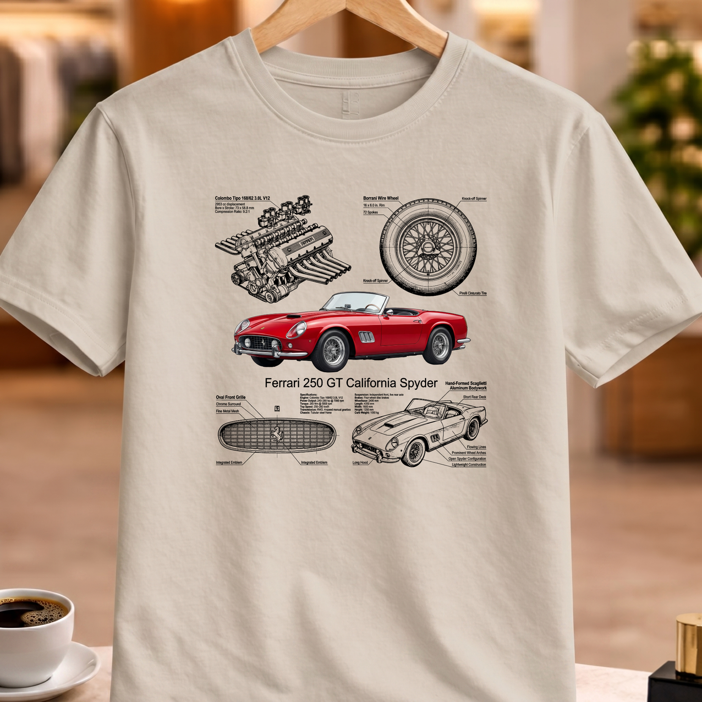 FERRARI 250 GT CALIFORNIA SPYDER T-SHIRT