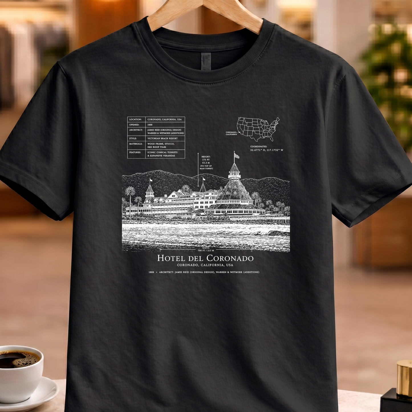 HOTEL DEL CORONADO TECHNICAL TEE