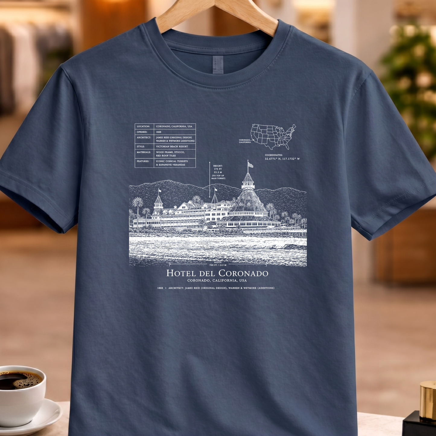 HOTEL DEL CORONADO TECHNICAL TEE