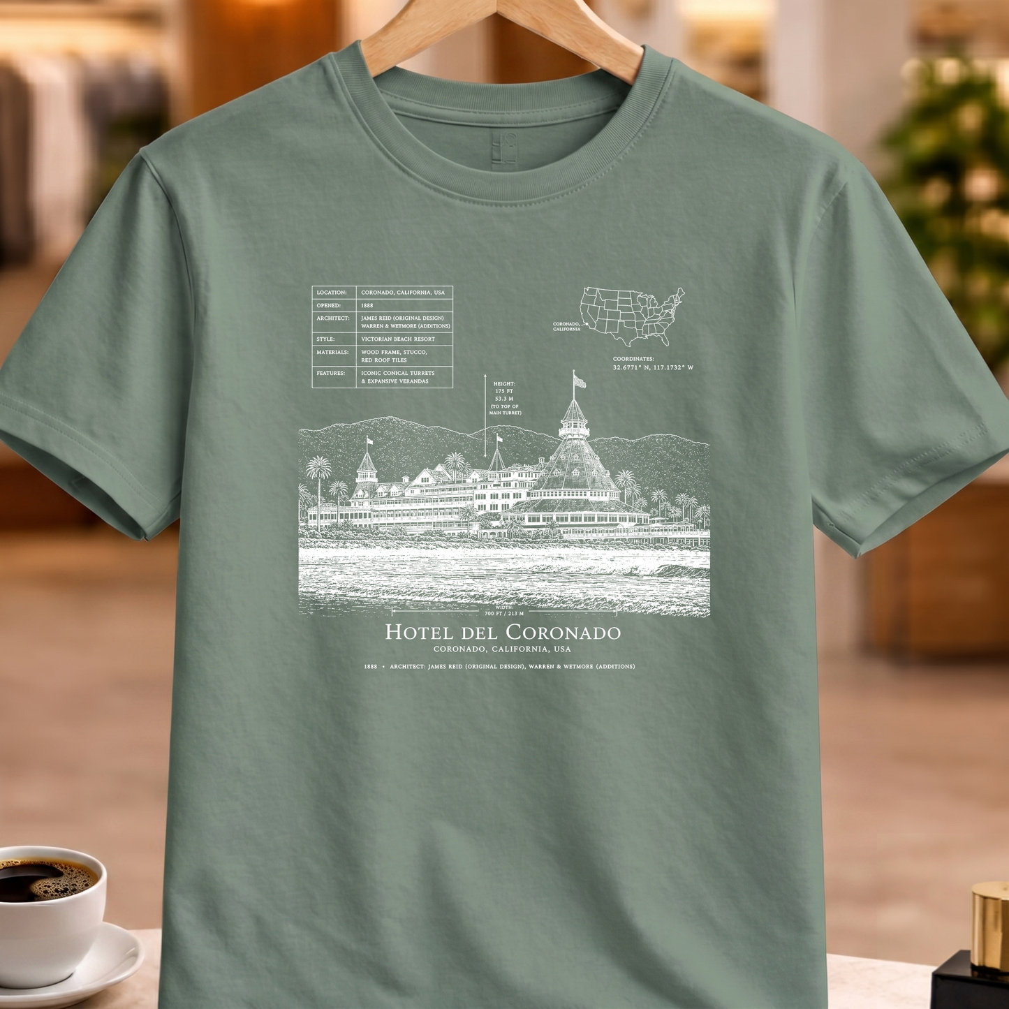 HOTEL DEL CORONADO TECHNICAL TEE
