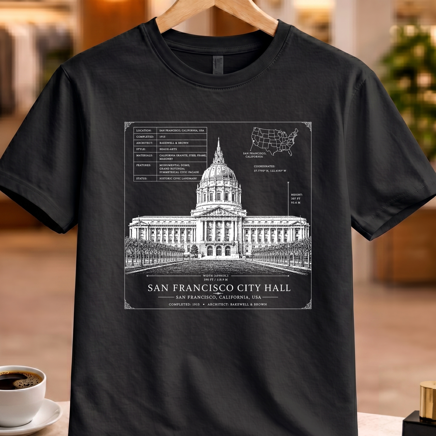 SAN FRANCISCO CITY HALL TECHNICAL TEE