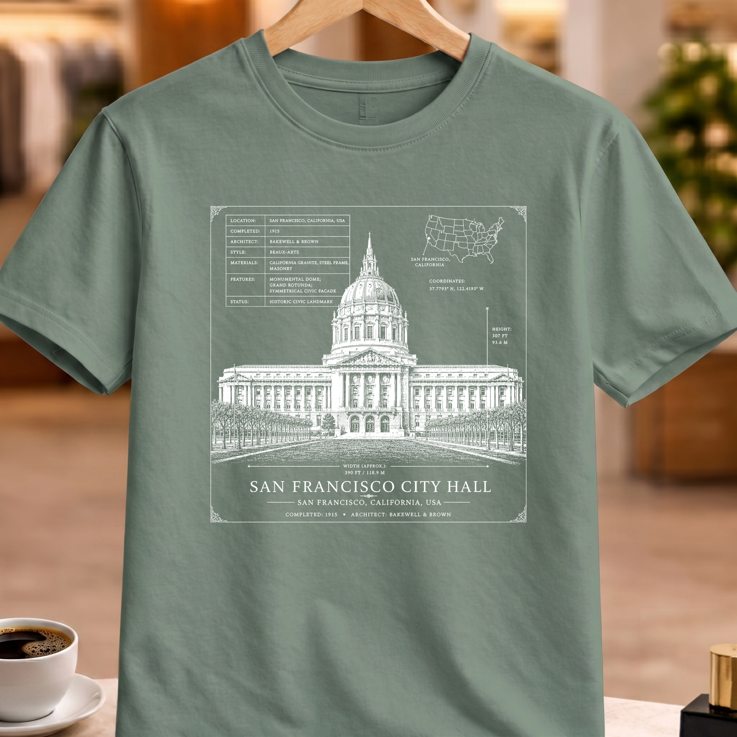 SAN FRANCISCO CITY HALL TECHNICAL TEE