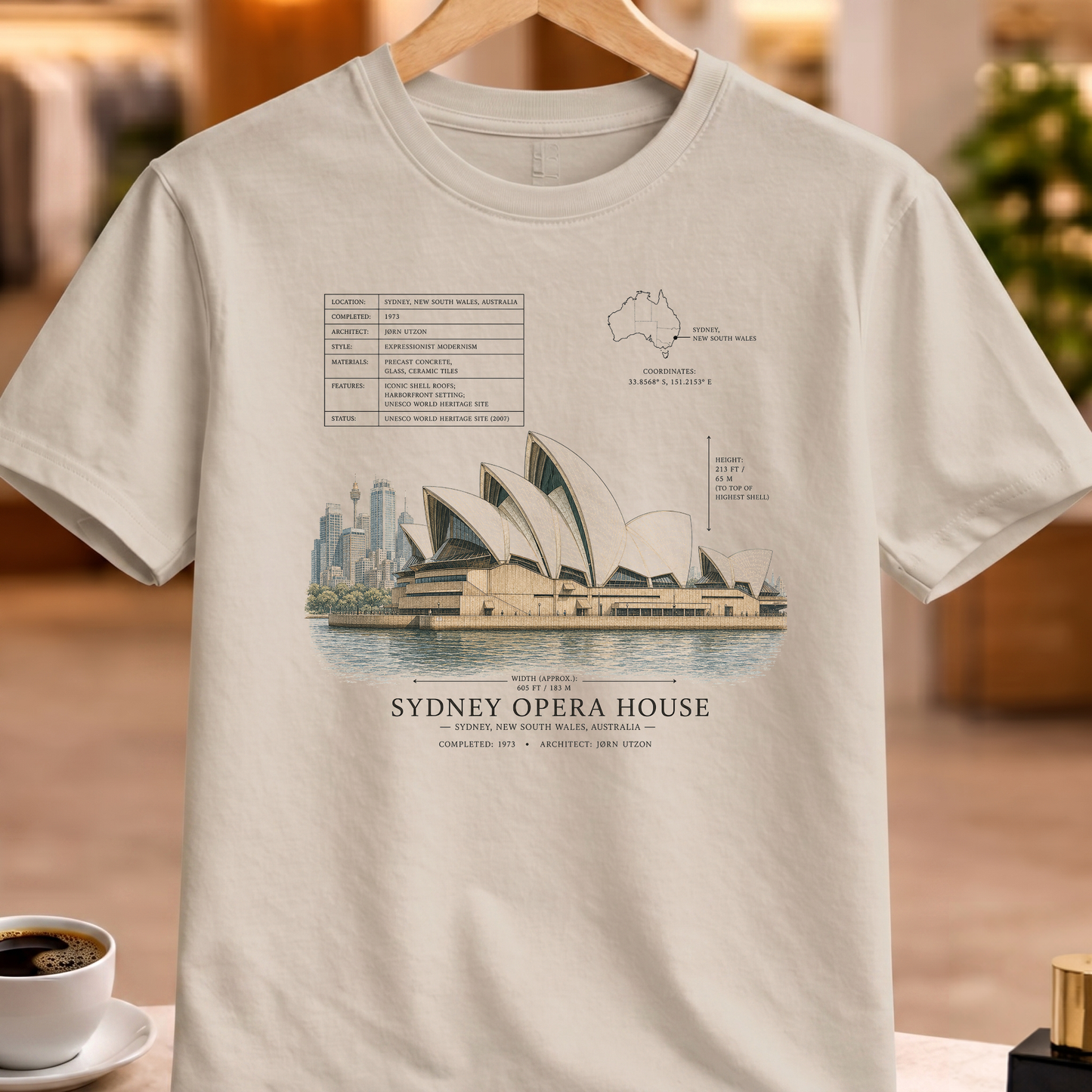 HERITAGE STRUCTURAL SYDNEY OPERA HOUSE TEE