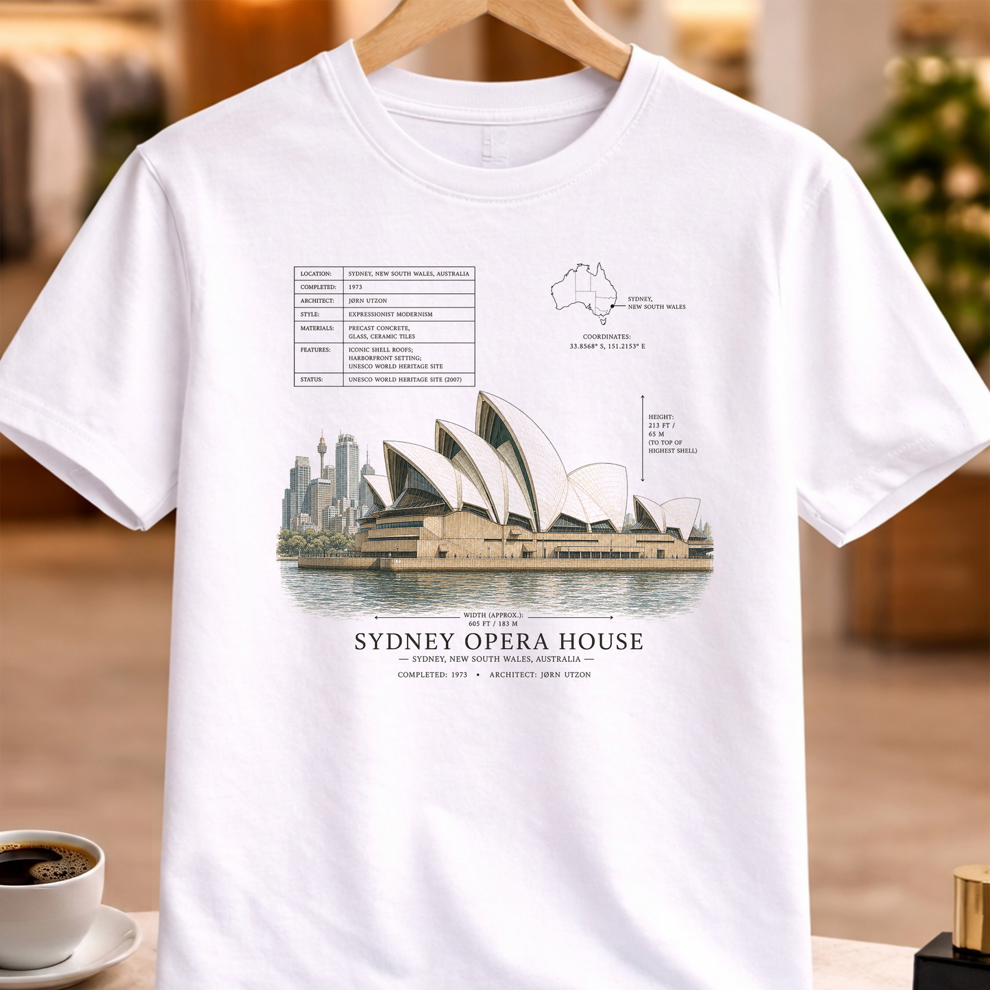 HERITAGE STRUCTURAL SYDNEY OPERA HOUSE TEE
