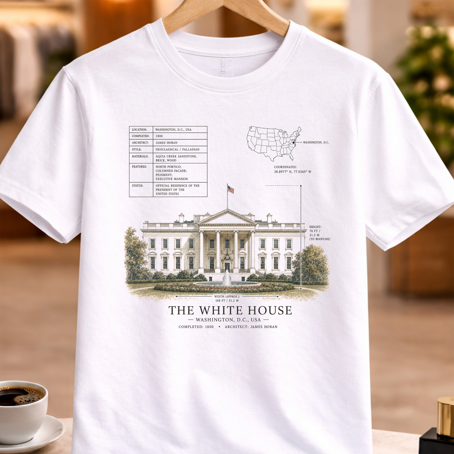 HERITAGE STRUCTURAL THE WHITE HOUSE TEE