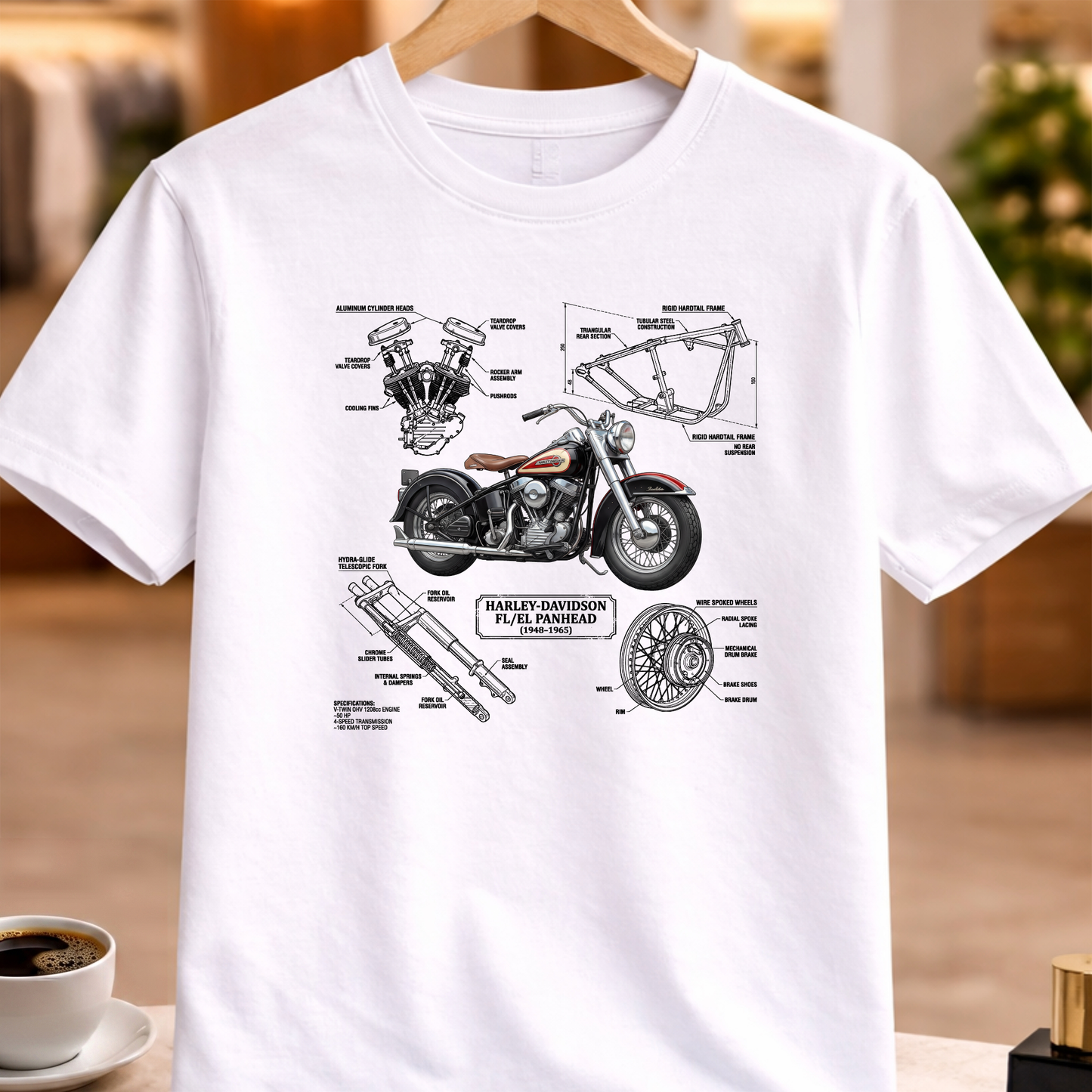 HARLEY-DAVIDSON FL-EL PANHEAD (1948-1965) T-SHIRT