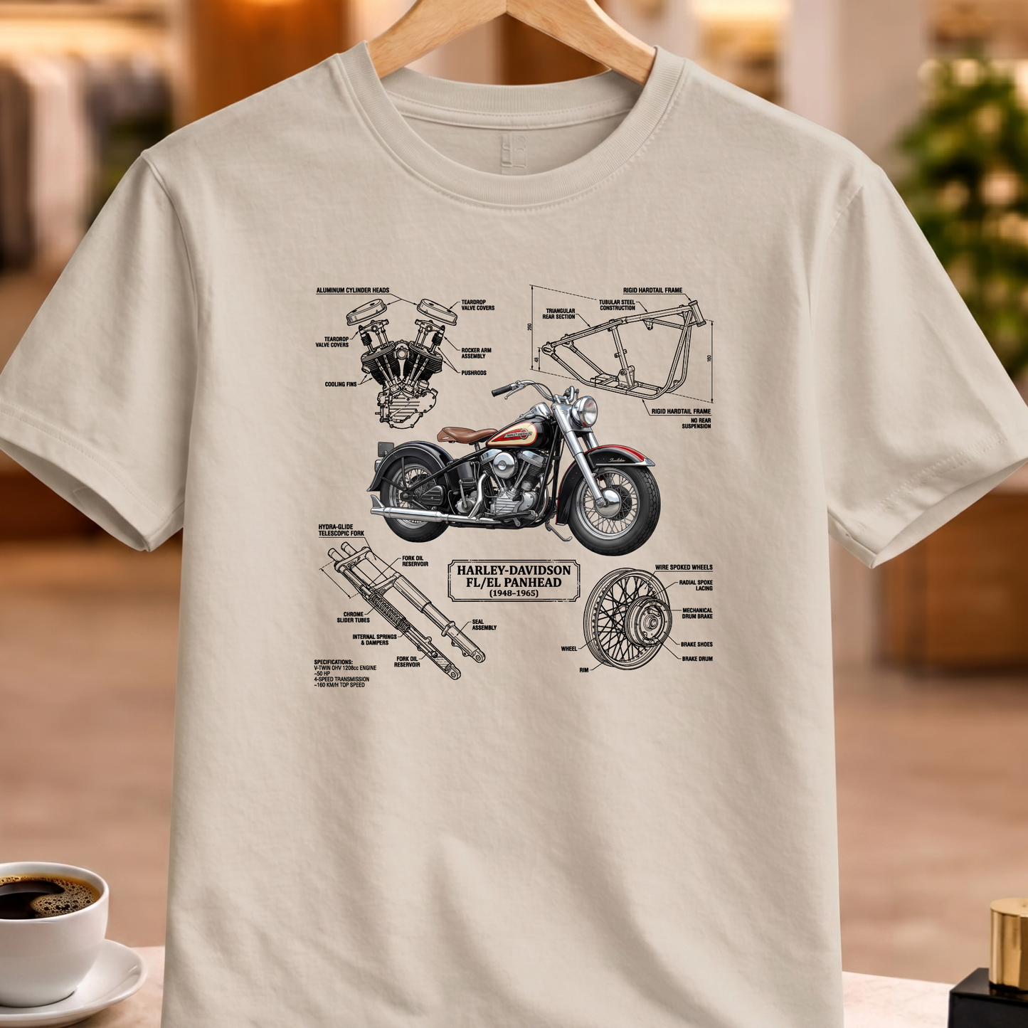 HARLEY-DAVIDSON FL-EL PANHEAD (1948-1965) T-SHIRT