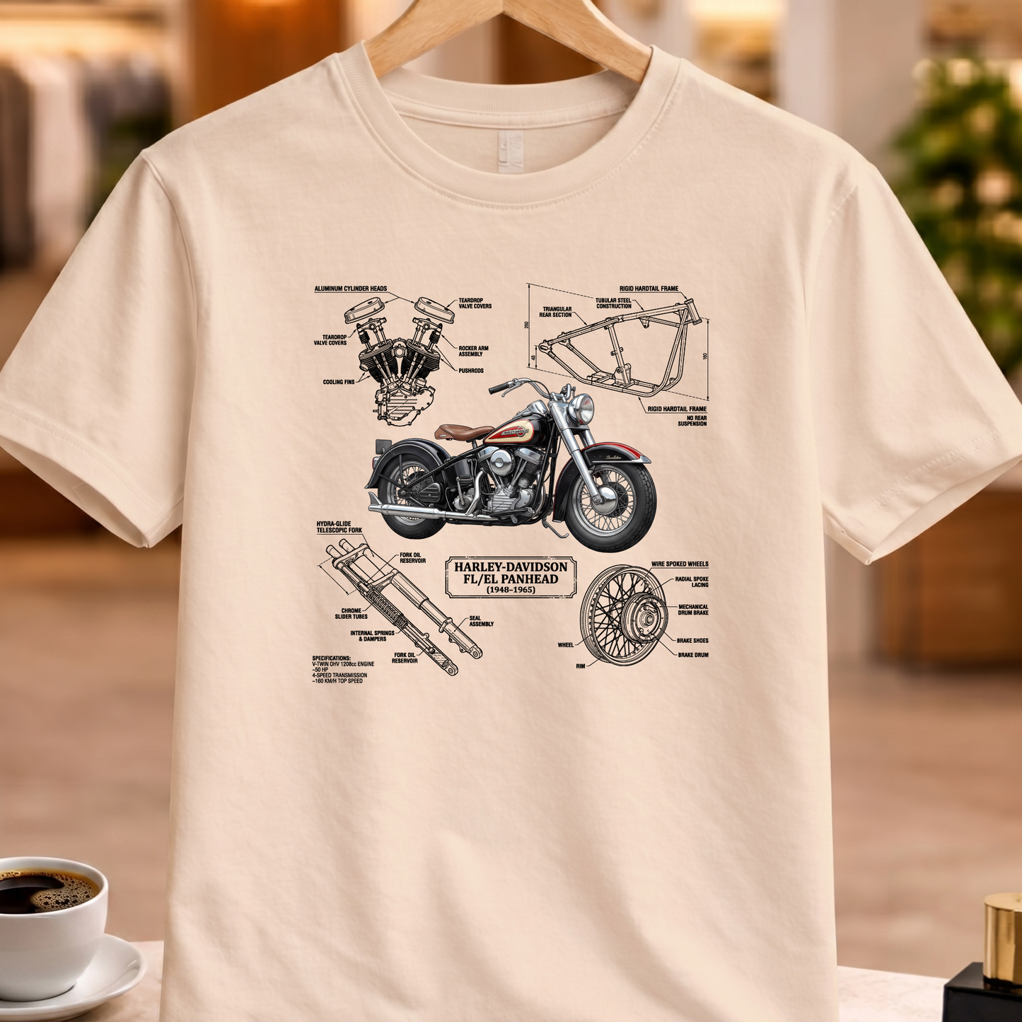 HARLEY-DAVIDSON FL-EL PANHEAD (1948-1965) T-SHIRT