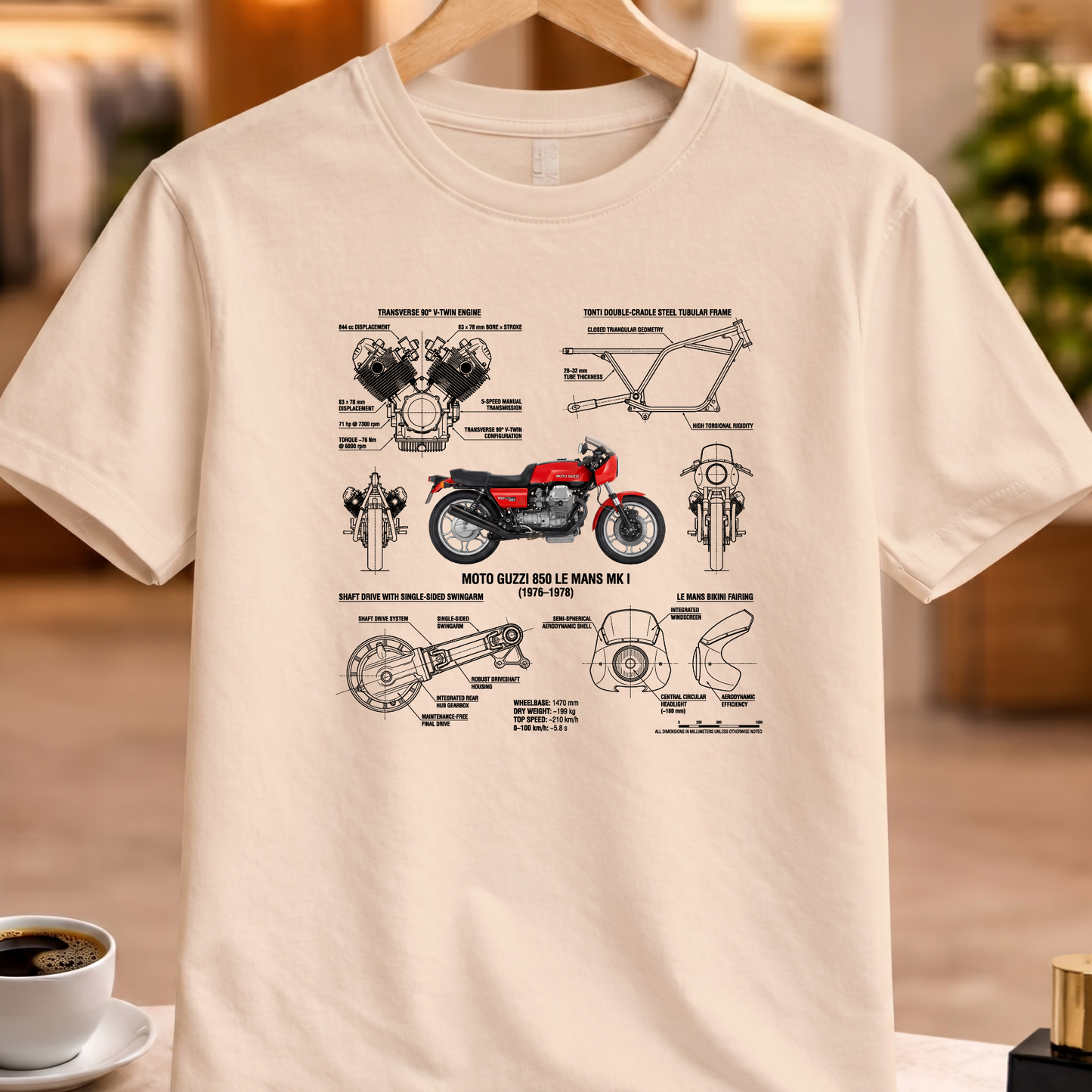 MOTO GUZZI 850 LE MANS MK I (1976-1978) T-SHIRT