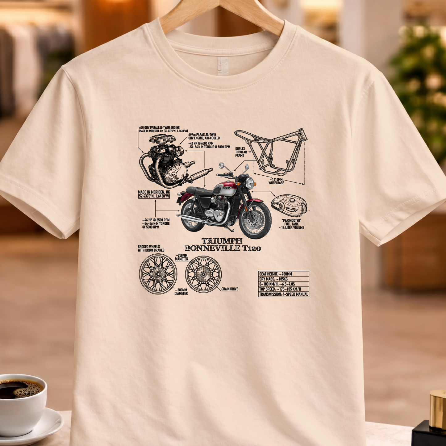 TRIUMPH BONNEVILLE T120 T-SHIRT