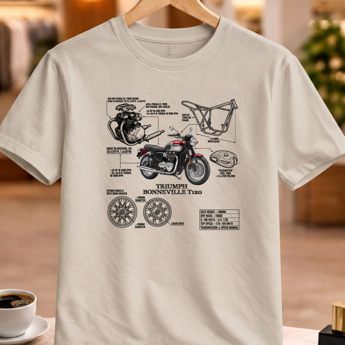 TRIUMPH BONNEVILLE T120 T-SHIRT