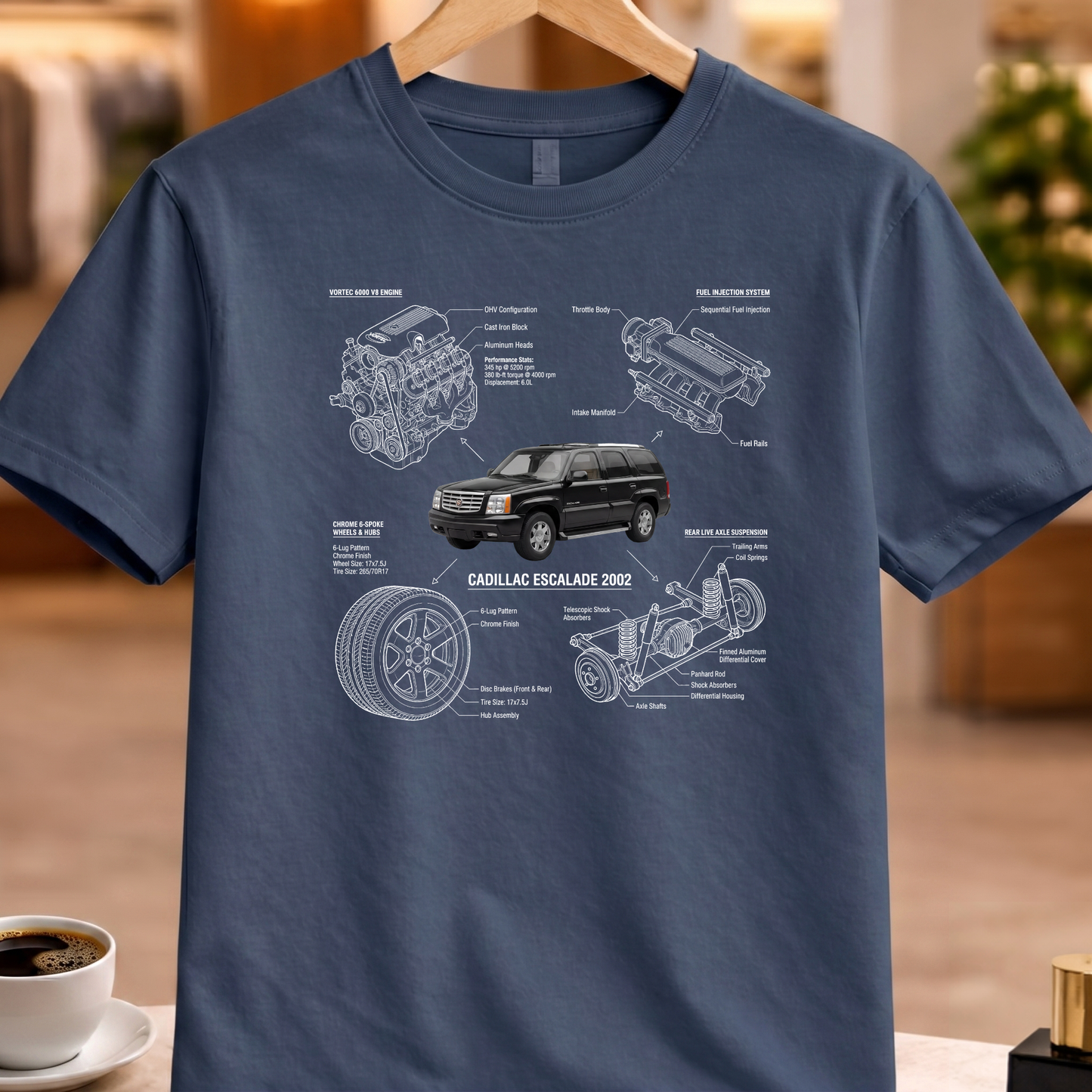 CADILLAC ESCALADE 2002 T-SHIRT