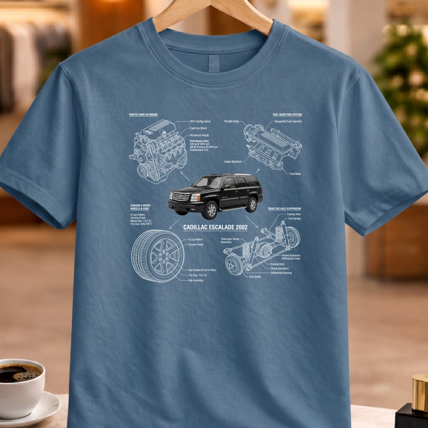 CADILLAC ESCALADE 2002 T-SHIRT