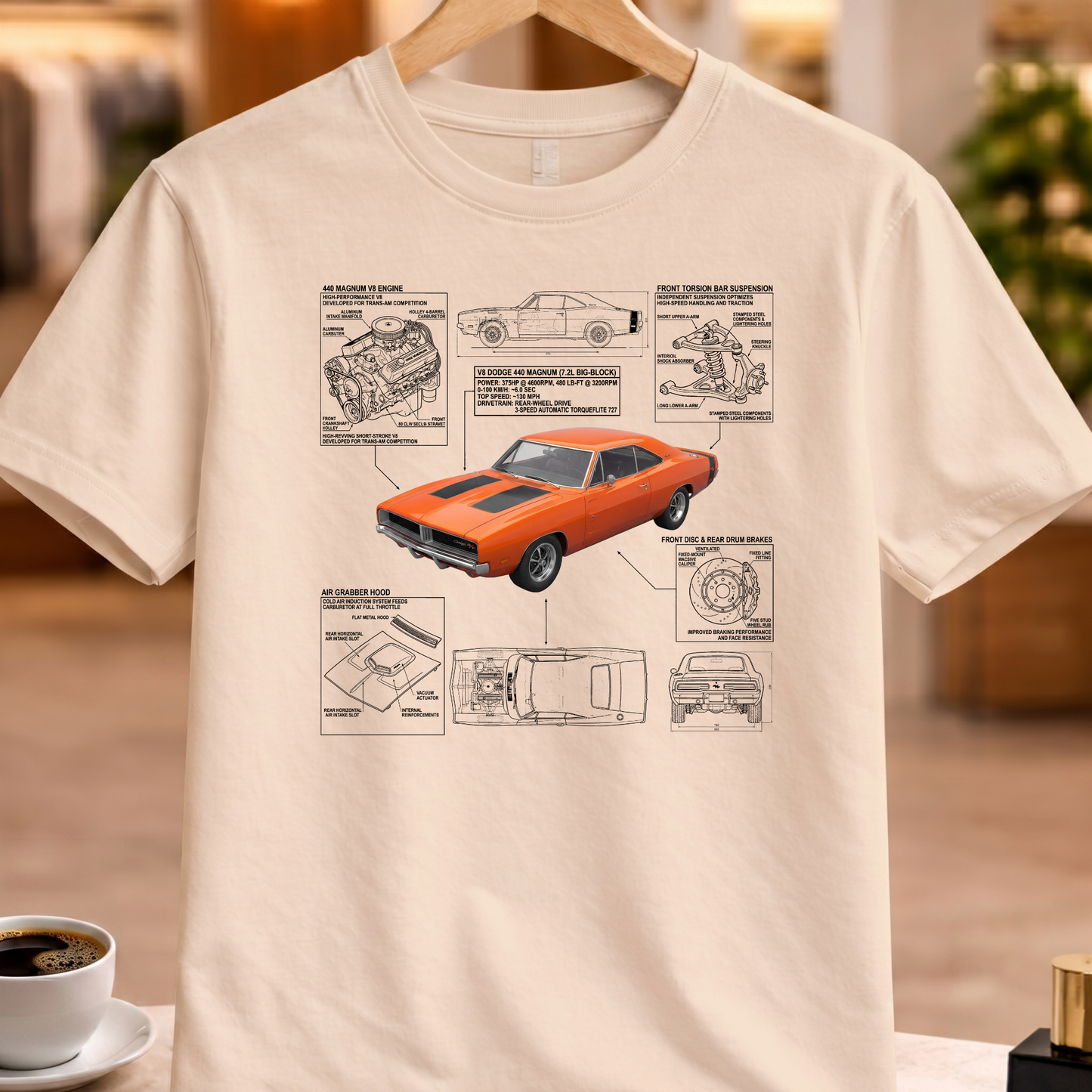 DODGE CHARGER 1969 T-SHIRT