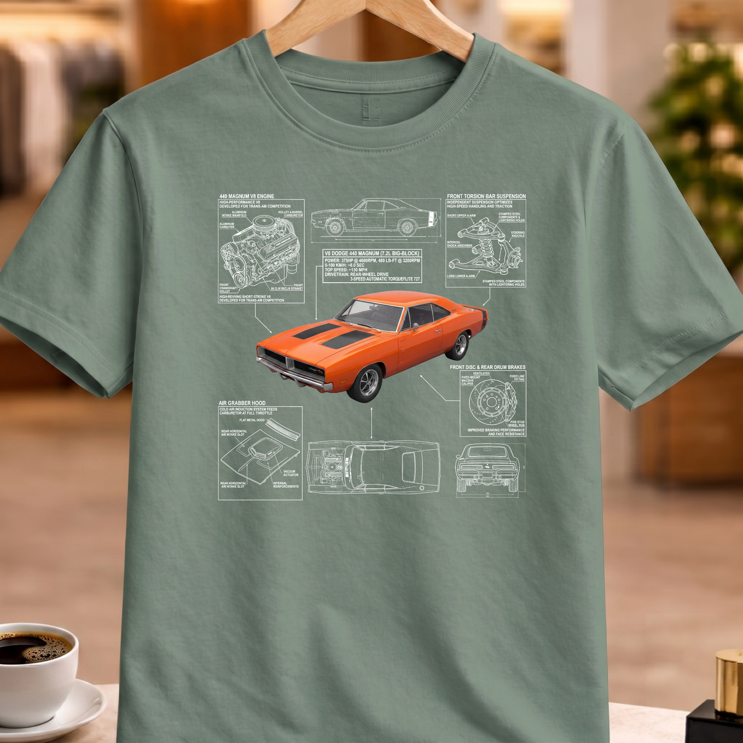 DODGE CHARGER 1969 T-SHIRT