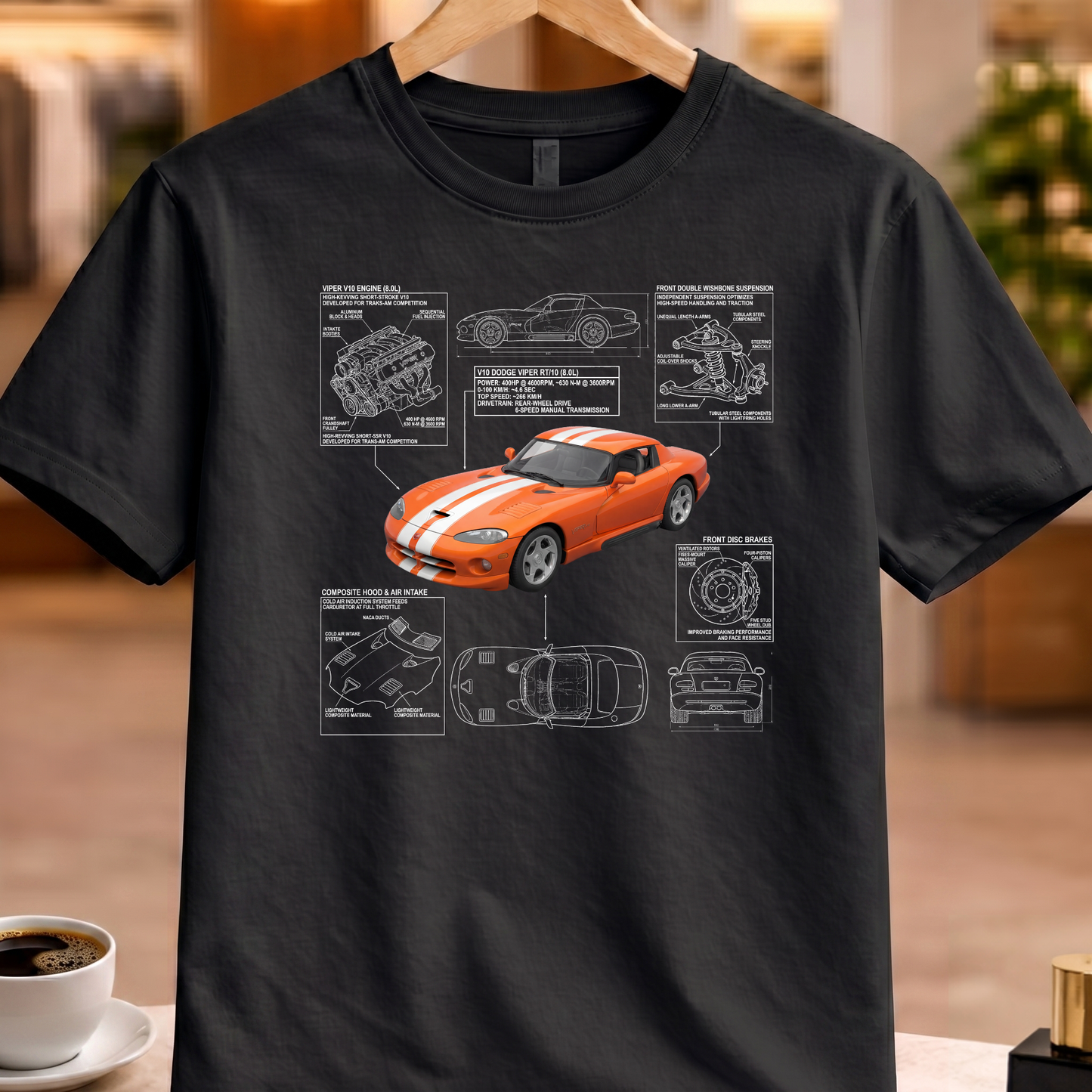 DODGE VIPER RT 10 1992 T-SHIRT