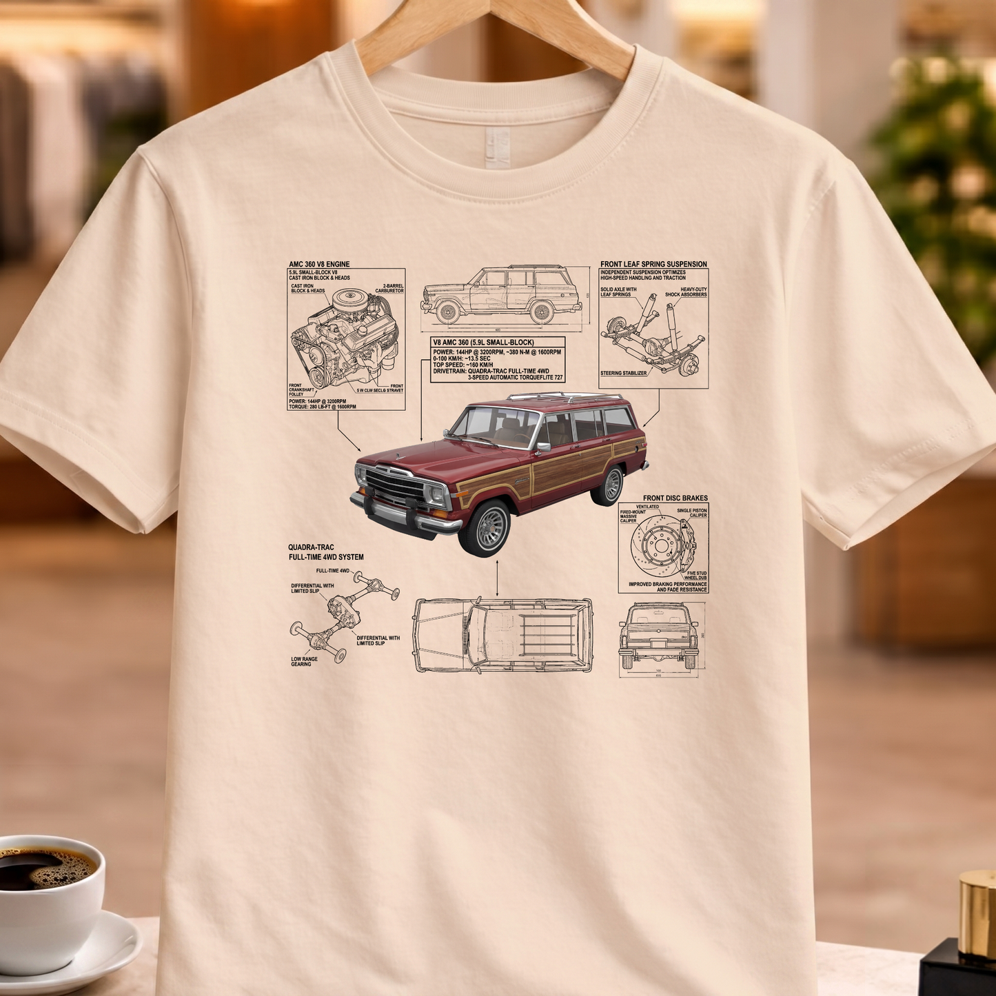 JEEP GRAND WAGONEER 1984 T-SHIRT