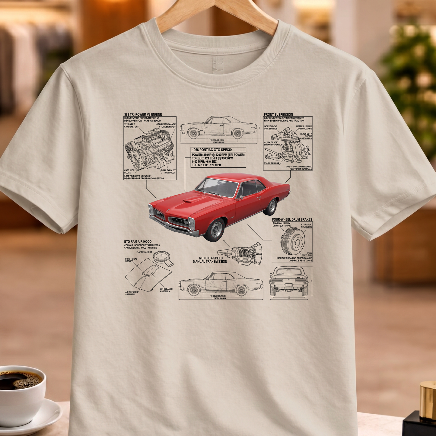 PONTINAC GTO 1966 T-SHIRT