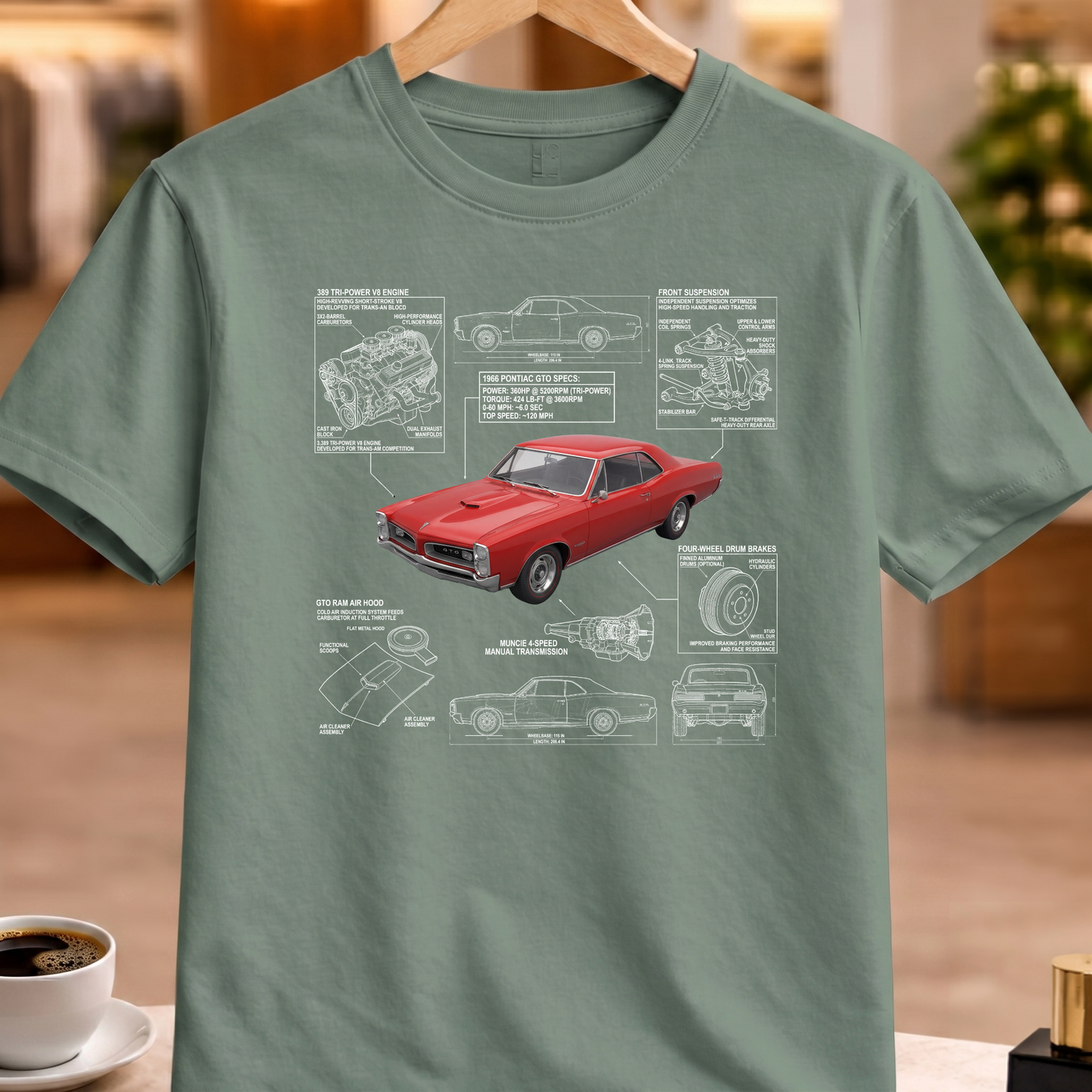 PONTINAC GTO 1966 T-SHIRT