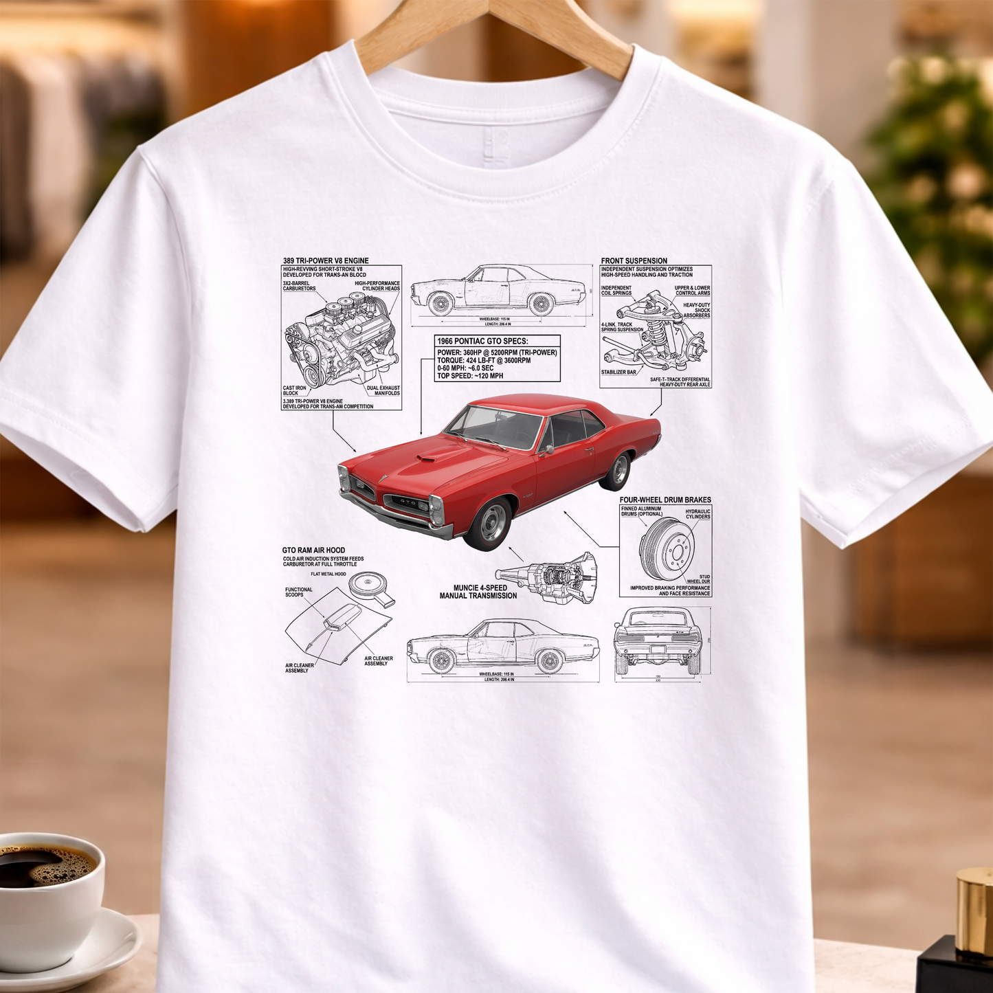PONTINAC GTO 1966 T-SHIRT