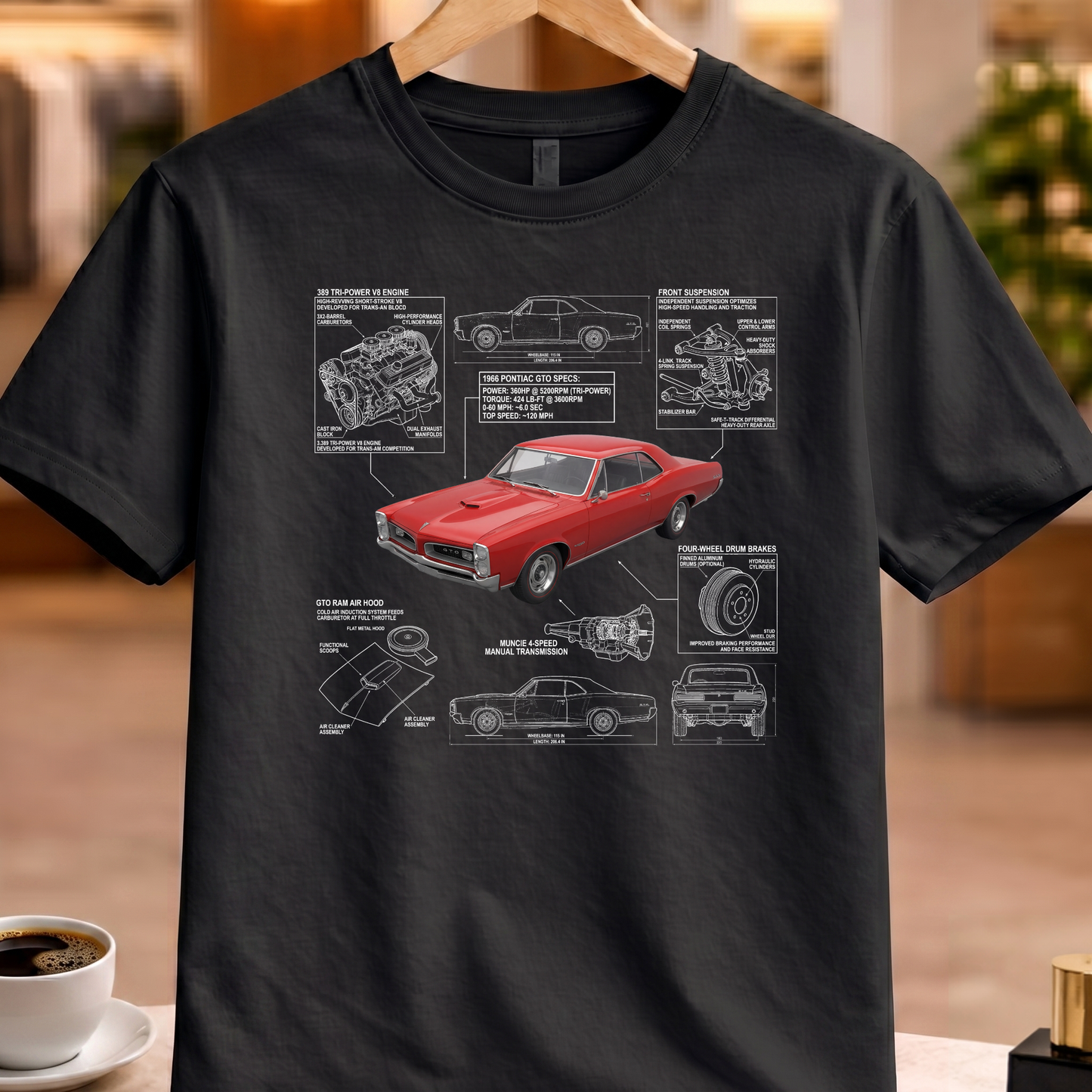 PONTINAC GTO 1966 T-SHIRT