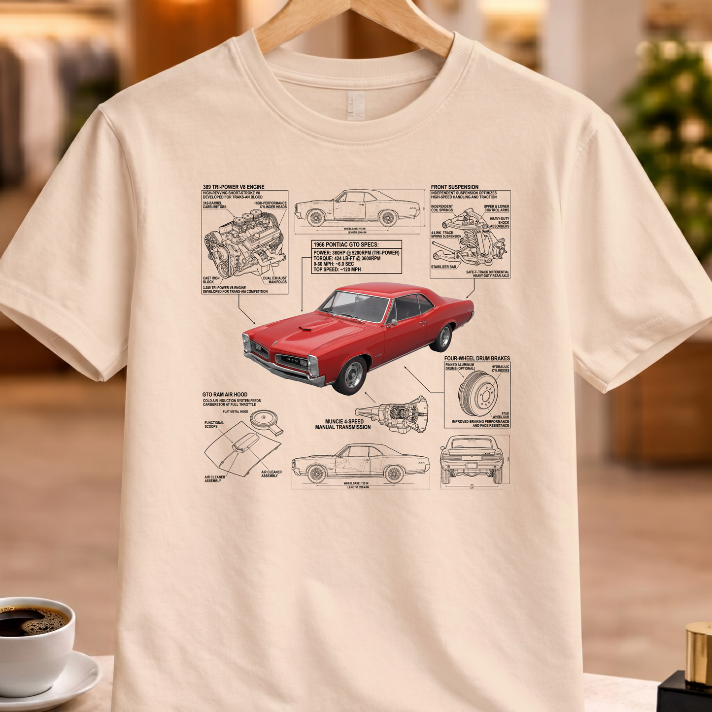PONTINAC GTO 1966 T-SHIRT